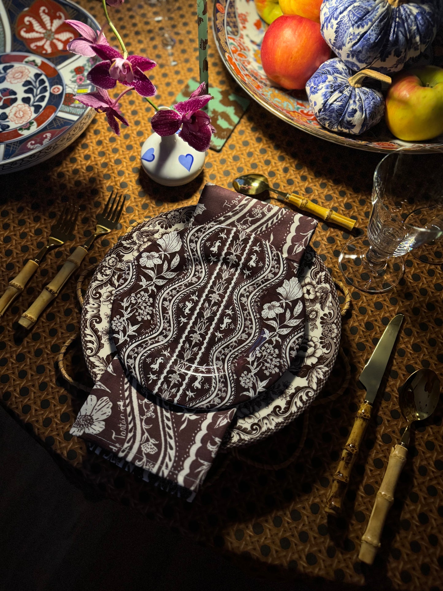 8" Melamine Salad/Dessert Plate, DOMINO GINGERBREAD, Set of 6