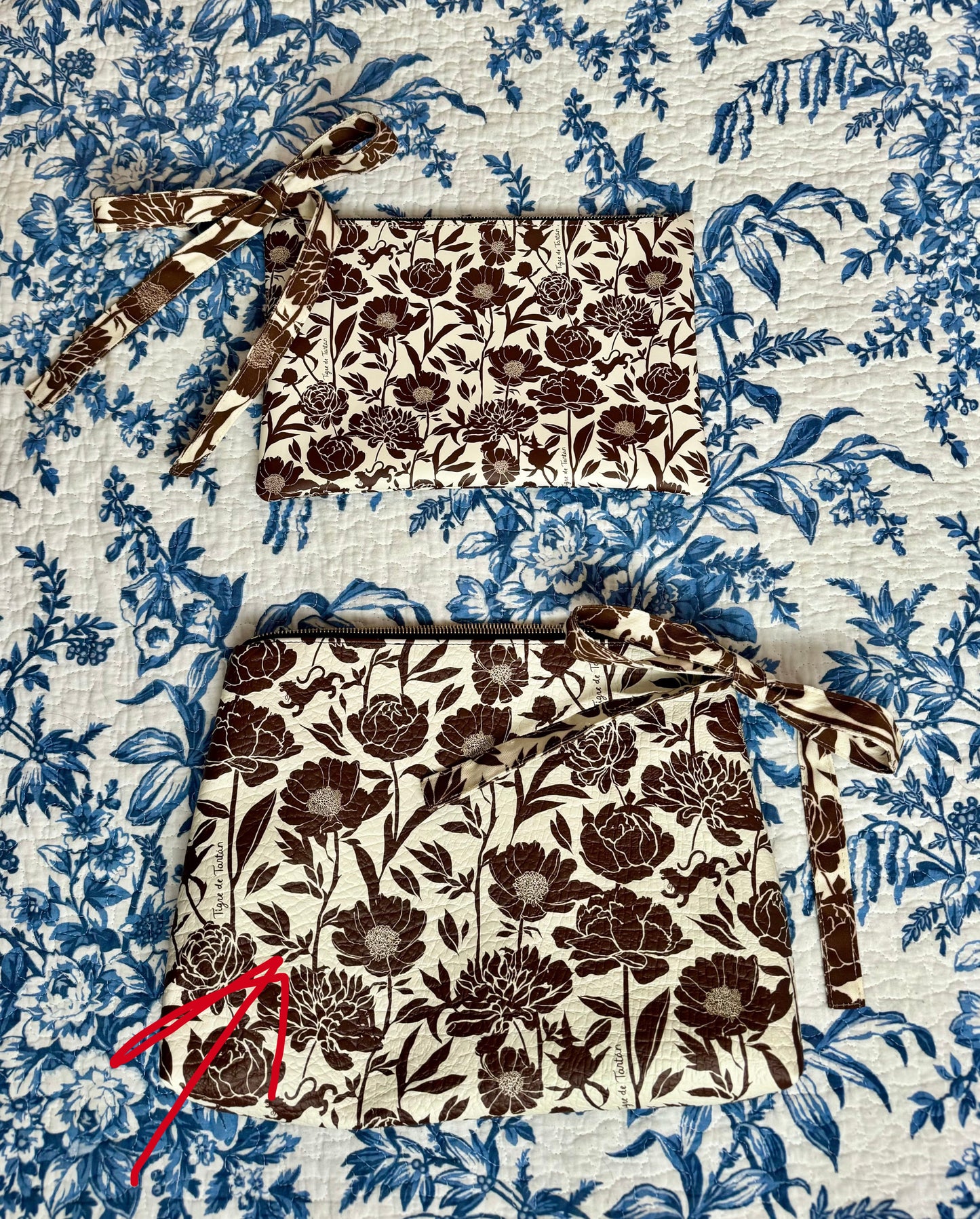 Roomy Leather Clutch, PRINTED LEOPARD FUR