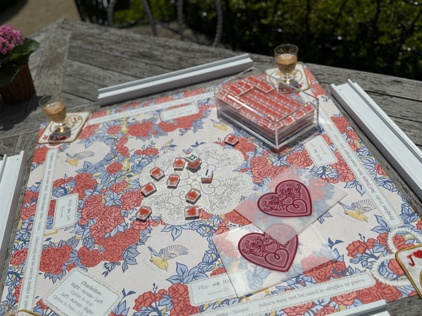 Mahjong Gaming Mat, POP ART ROSES