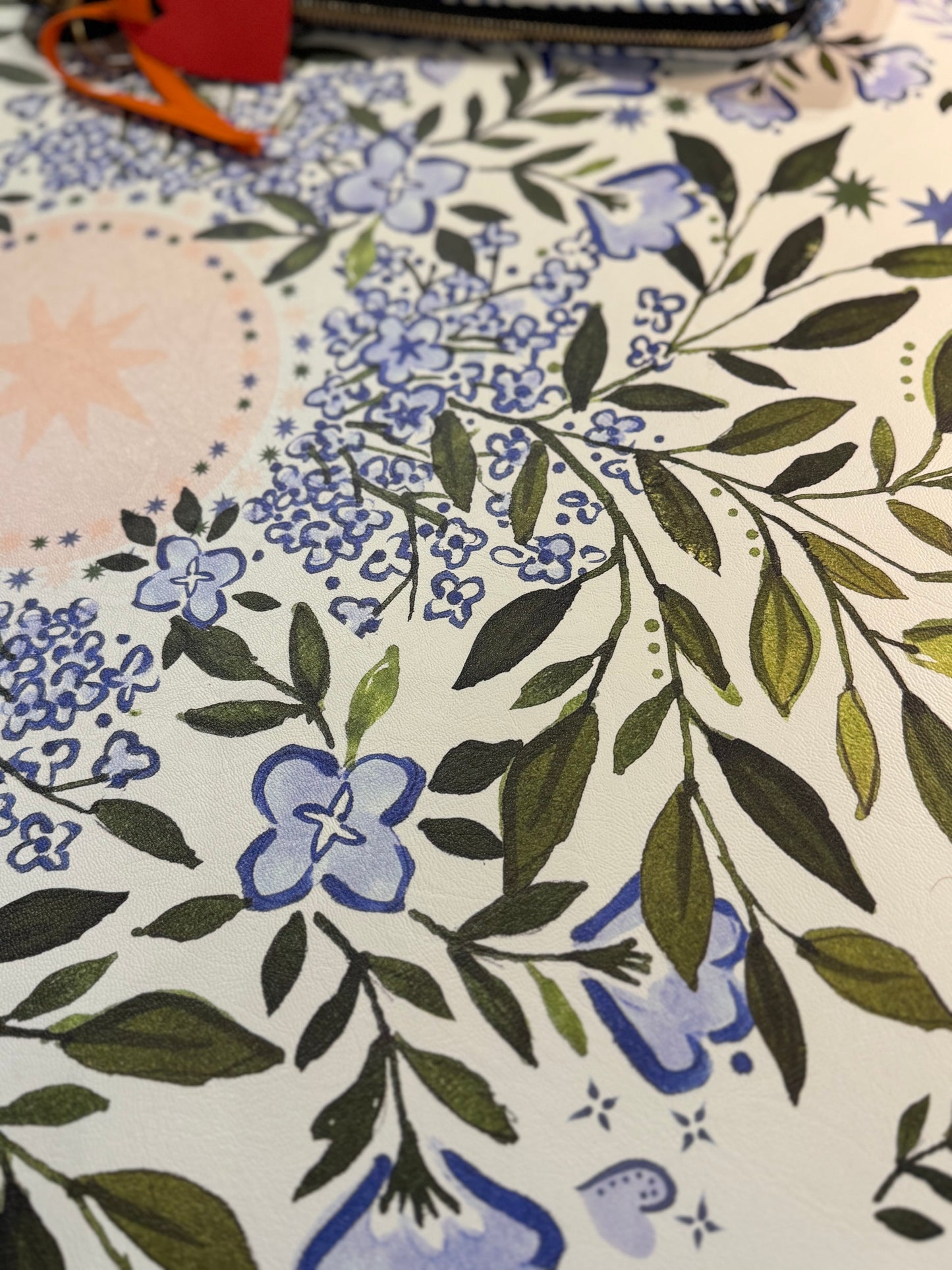 HOLY MAHJ Mahjong Gaming Mat, Bluest Blooms ***RULES EDITION