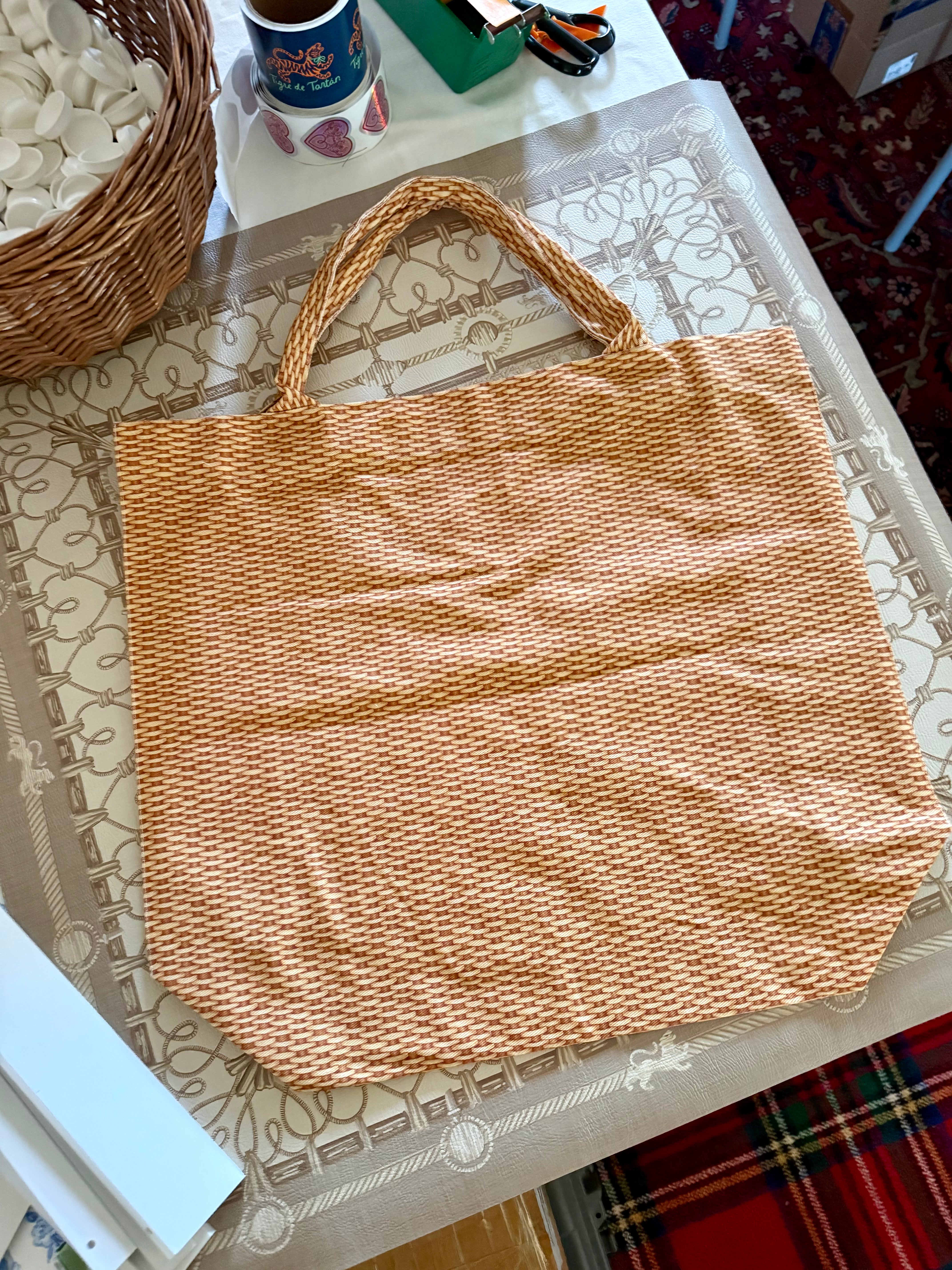 Jumbo Slouchy Denim Tote, NANTUCKET BASKET – Tigre de Tartán