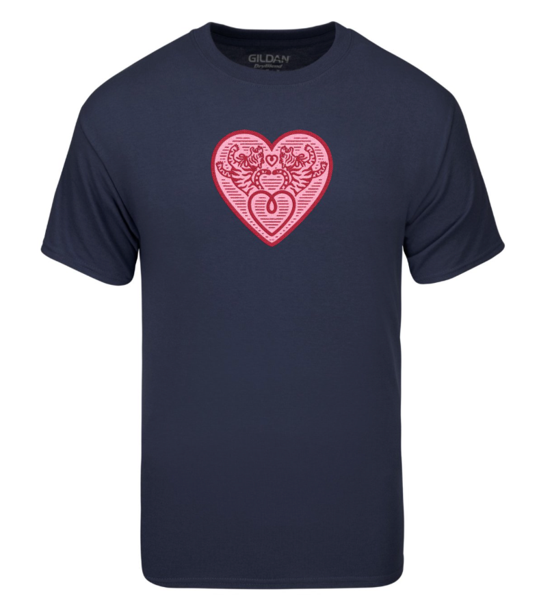 Old School 50/50 T-shirt, TIGER HEART LOGO
