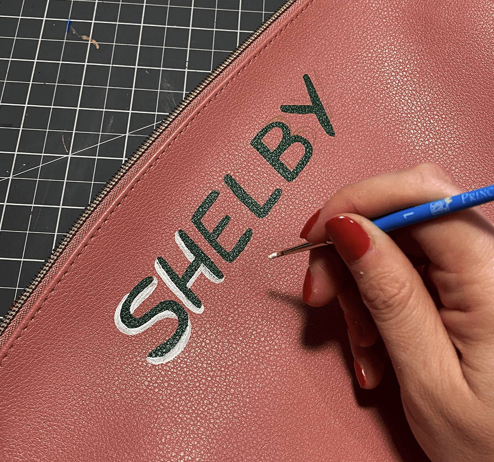 FAIT Á MAIN x TDT Roomy Leather Clutch, DRAB DRIP