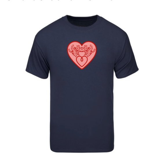 Old School 50/50 T-shirt, TIGER HEART LOGO