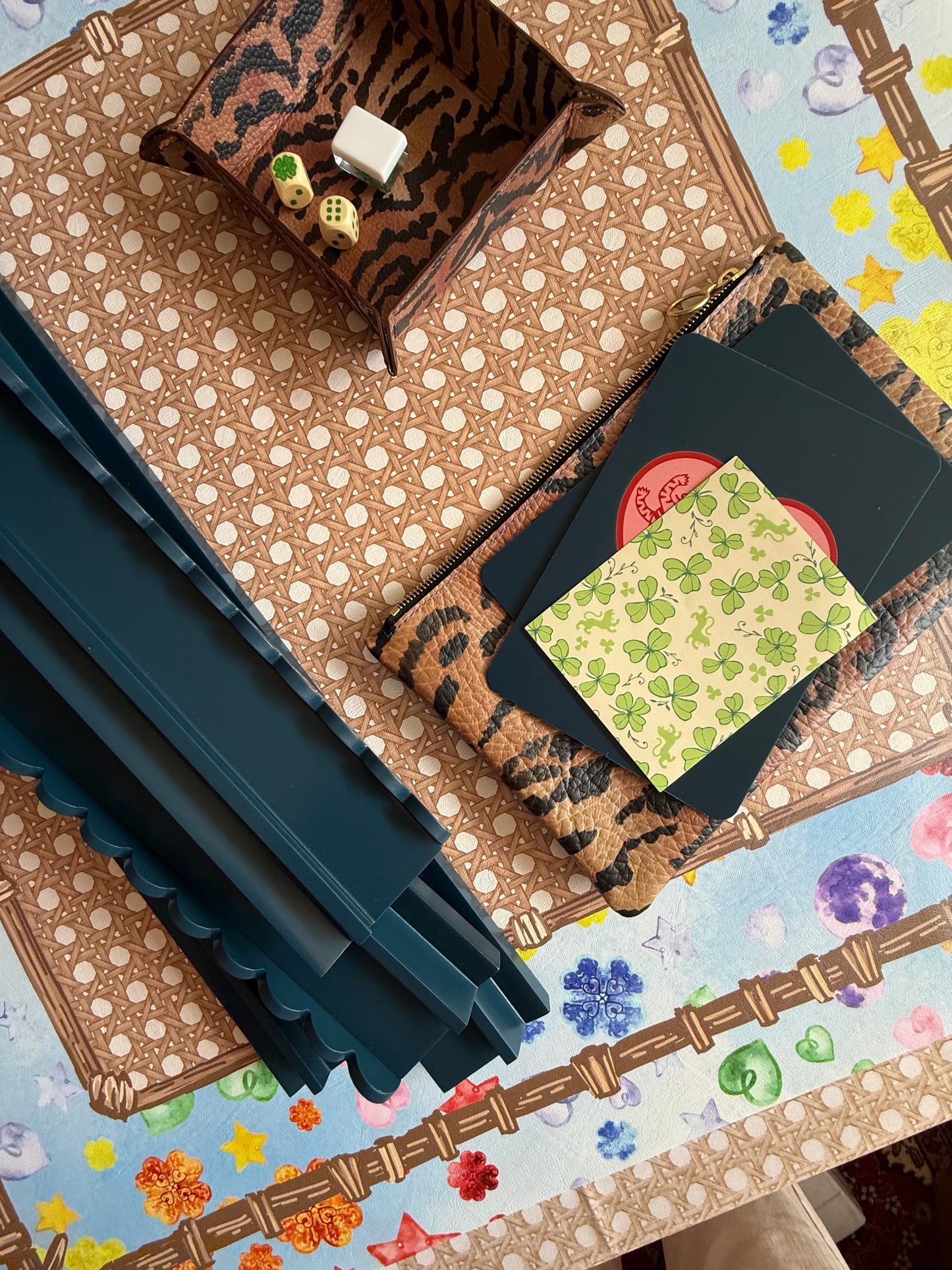 Mahjong Gaming Mat, STICKER BOOK