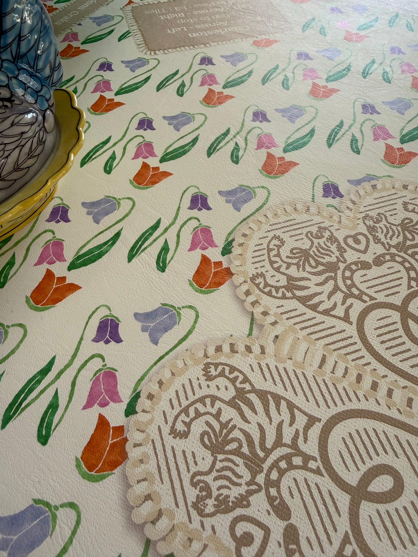 Mahjong Gaming Mat, TWO SPARROWS MAHJONG, TULIPS