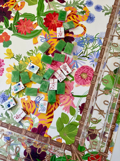 arrives late July, third shipment- Mahjong Gaming Mat, Jardín de Los Jefes — view 6 of 8