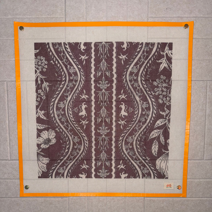 Domino Oxblood Printed Needlepoint Canvas – 14 Mesh