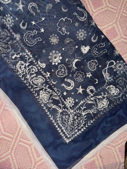 Early Access Mahjong Bandana Printed Needlepoint Canvas - 14 Mesh — view 5 of 6