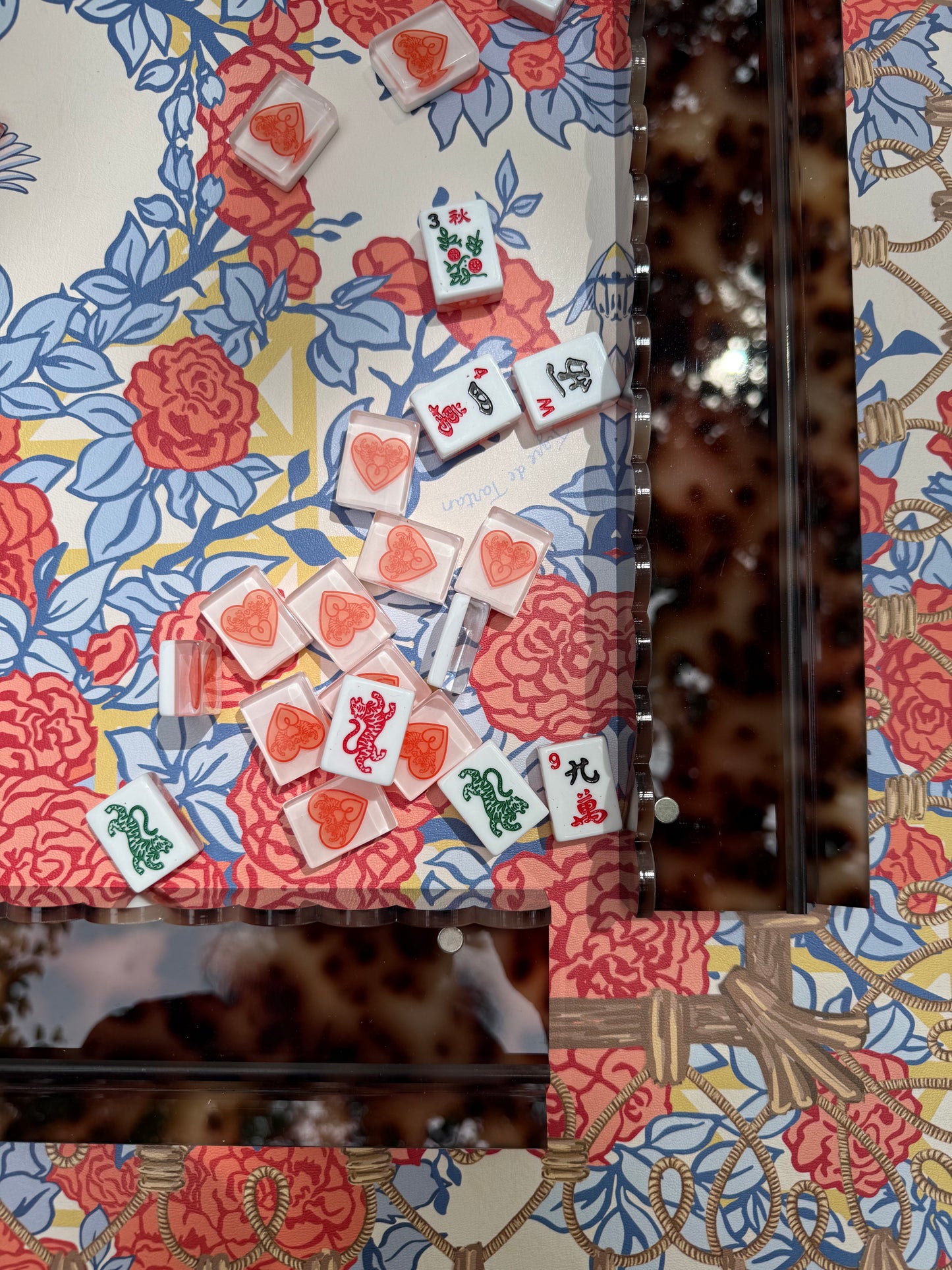 Mahjong Gaming Mat, POP ART ROSES