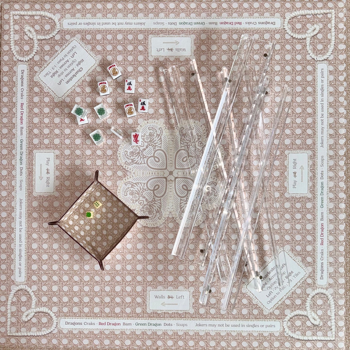 Mahjong Gaming Mat, CANNAGE BLONDE **RULES EDITION**