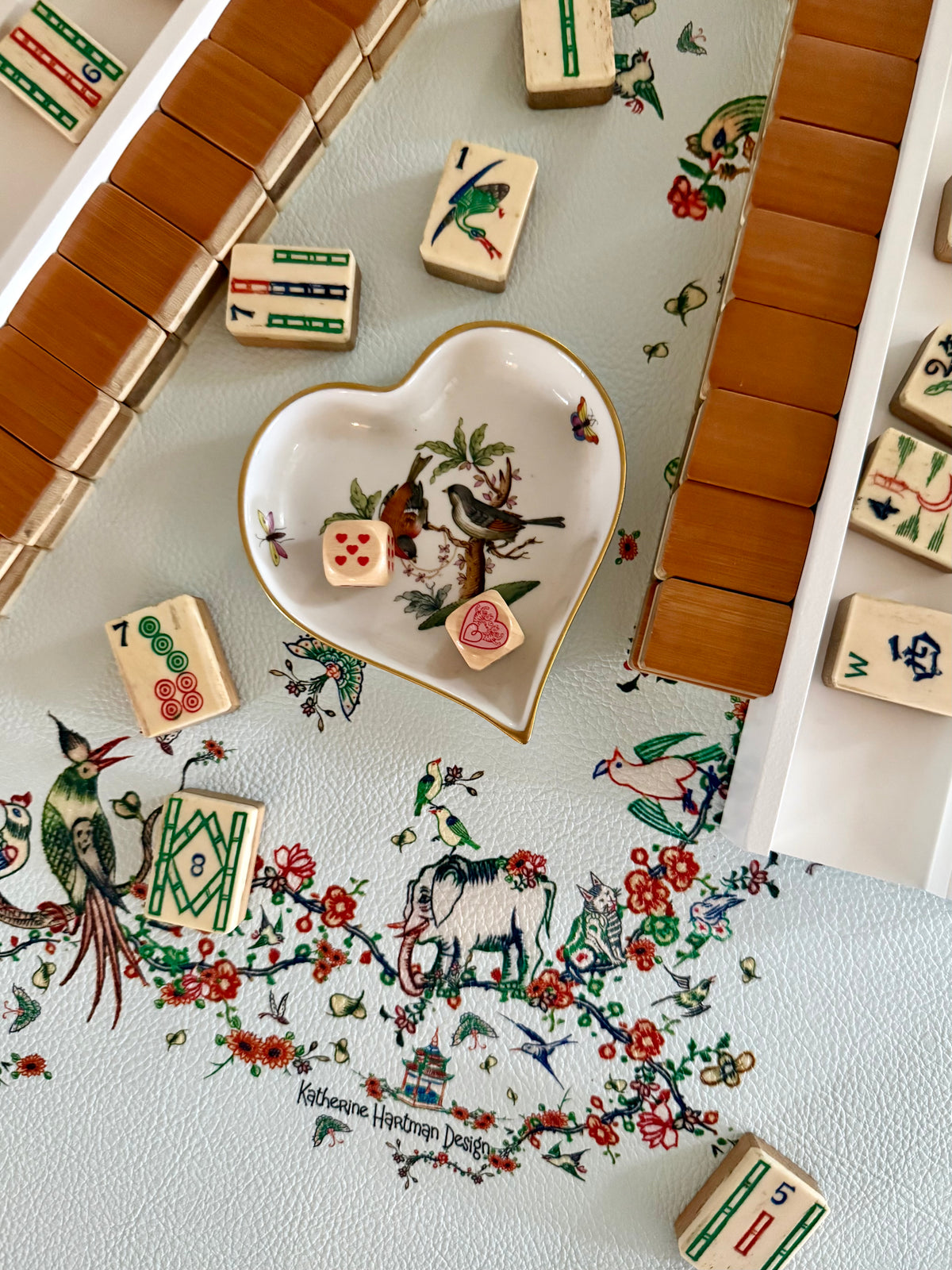 Katherine Hartman X Tigre de Tartán Mahjong Mat, BIRDSONG