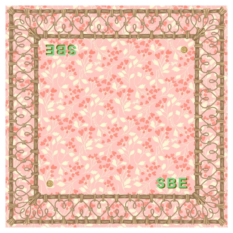 Mahjong Gaming Mat, Caned Trompe L'oeil BLONDE, CHOOSE YOUR MONOGRAM