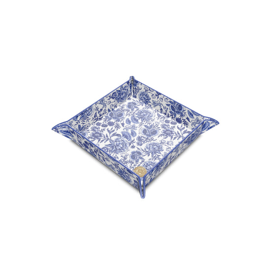 Leather Snap Tray, CHINOISERIE BLEU SMALL