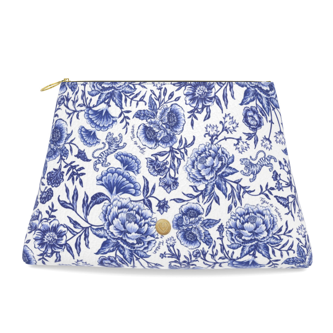 Roomy Leather Mahjong Tile Bag, CHINOISERIE BLEU, MAHJ