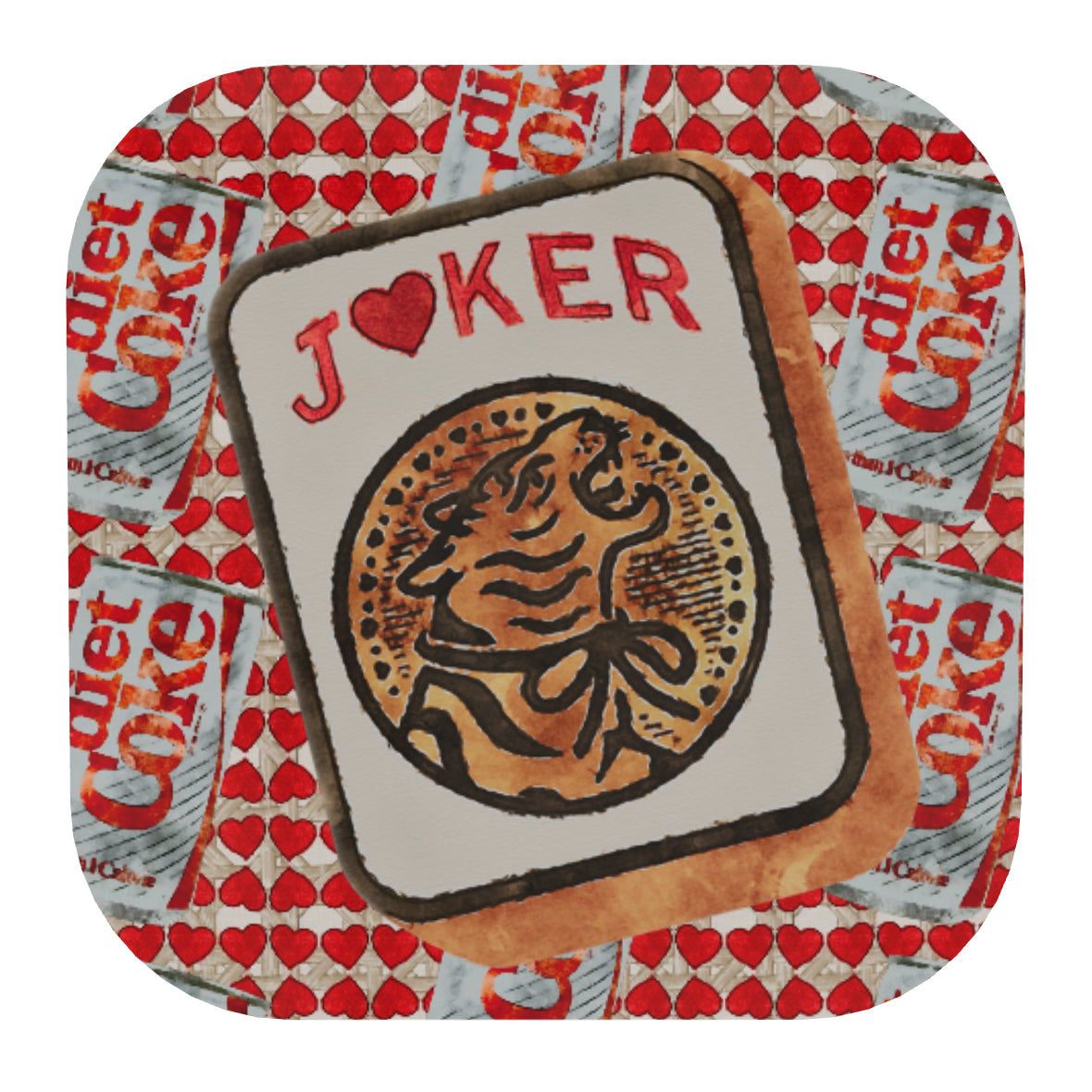 Hardwood Mahjong Coaster Set, LOVE LANGUAGE w/JOKER