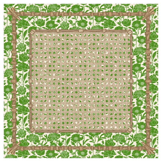 Mahjong Gaming Mat, JADE PEONIES