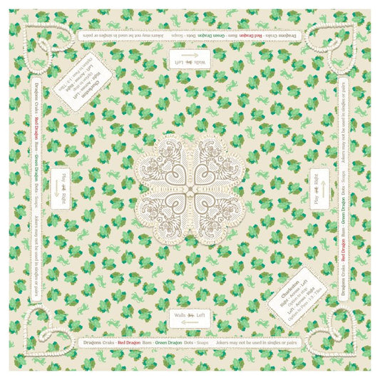 Mahjong Gaming Mat, LETTUCE ** RULES EDITION