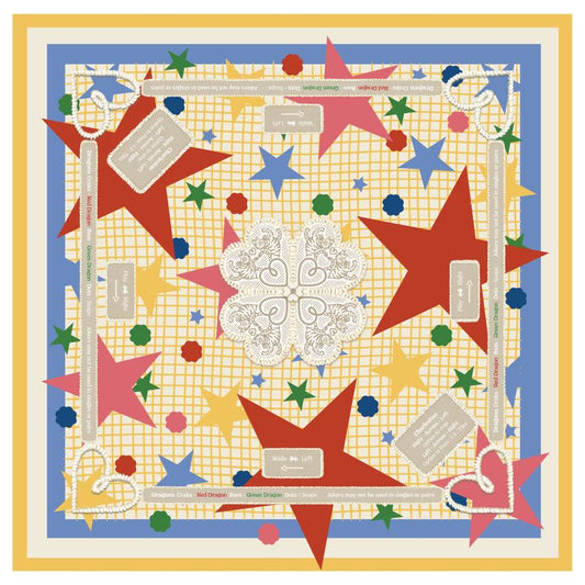 Mahjong Gaming Mat, STAR SCATTER by Fait à Main ***RULES EDITION