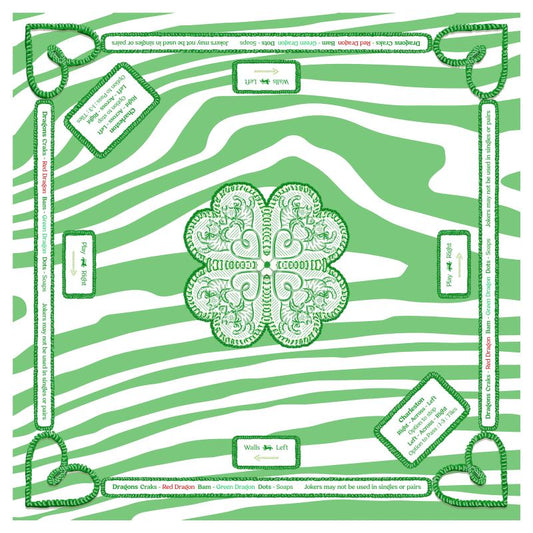 Mahjong Gaming Mat, FAUX BOIS ***RULES EDITION