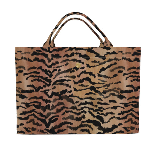 Jumbo Slouchy Denim Tote, EL TIGRE
