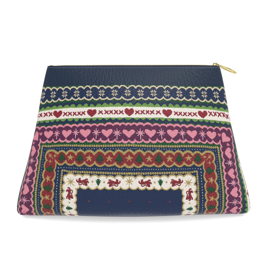 Roomy Leather Tile Bag- FAIR ISLE