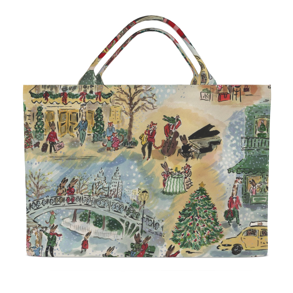 Paige Spearin Jumbo Slouchy Denim Tote, "Manhattan Holiday"