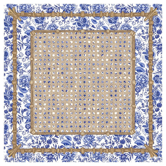 Mahjong Gaming Mat, CHINOISERIE BLEU