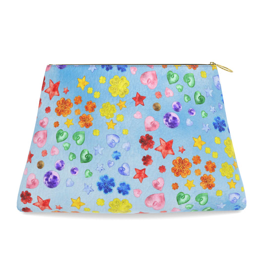 Roomy Leather Pouch, STICKER BOOK