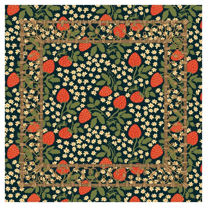 “Strawberries” Mahjong Mat Printed Needlepoint Canvas