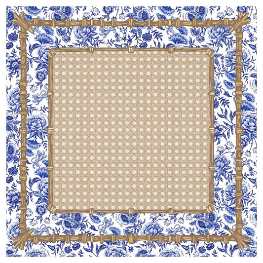 Mahjong Gaming Mat, CHINOISERIE BLEU