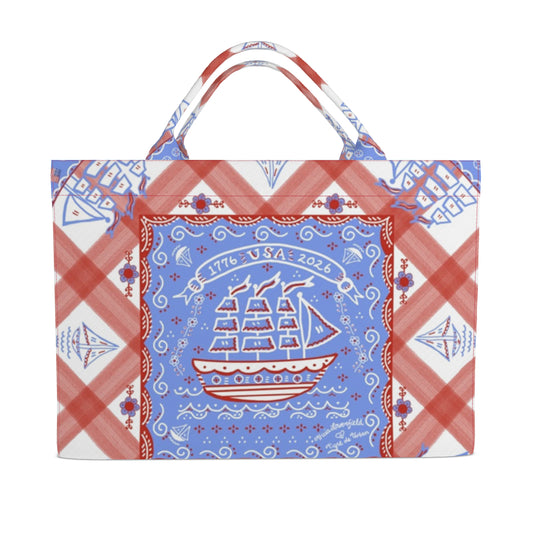LIVE TODAY AT 4pm Central- Tricia Lowenfield x Tigre de Tartán "National Holiday" Jumbo Slouchy Denim Tote