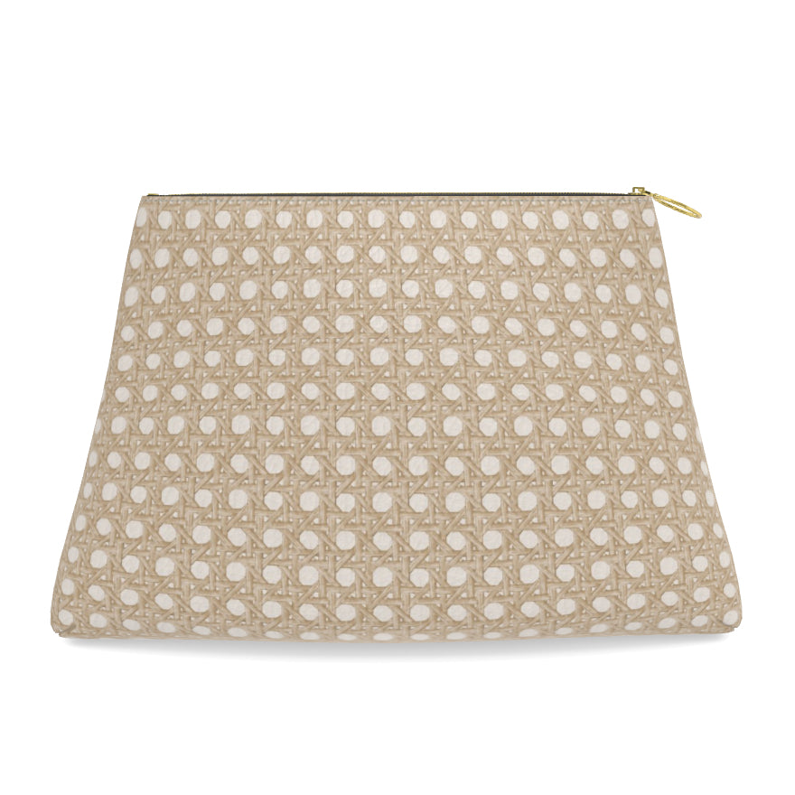Roomy Leather Pouch- CANNAGE BLONDE