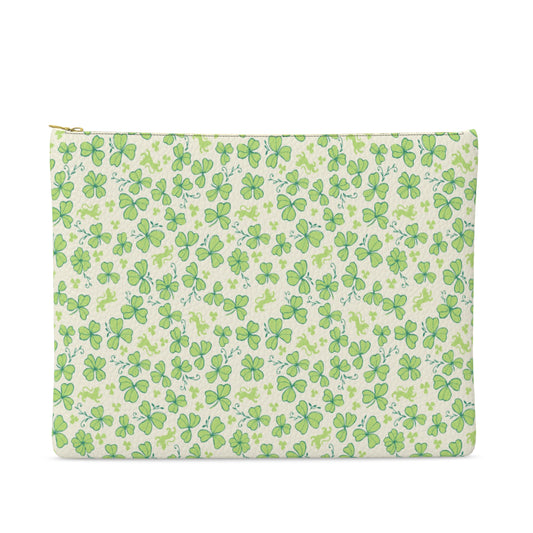 Medium Leather Pouch, CLOVER