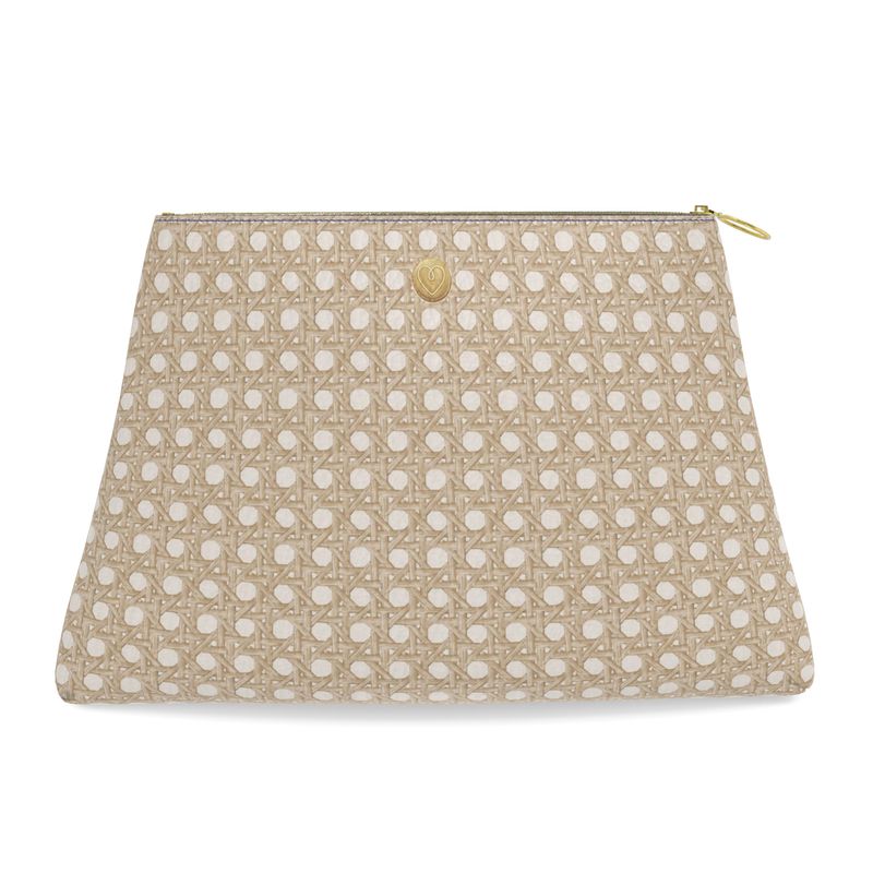 Roomy Leather Pouch- CANNAGE BLONDE