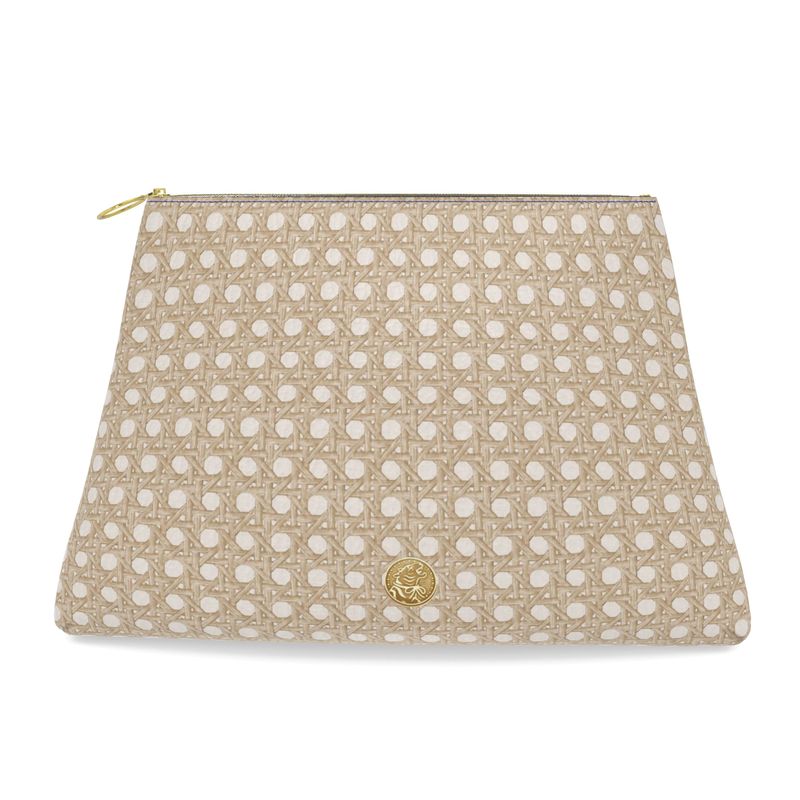 Roomy Leather Pouch- CANNAGE BLONDE