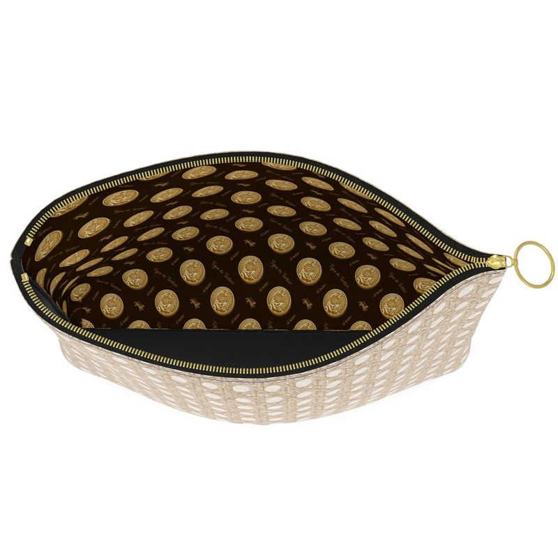 Roomy Leather Pouch- CANNAGE BLONDE