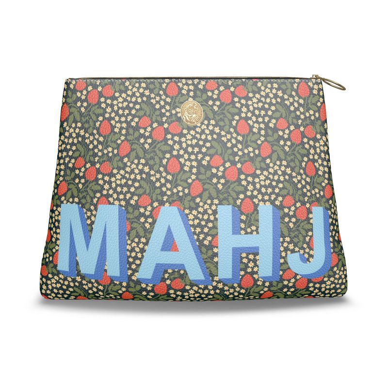 Roomy Leather Mahjong Tile Bag, MAHJ STRAWBERRY