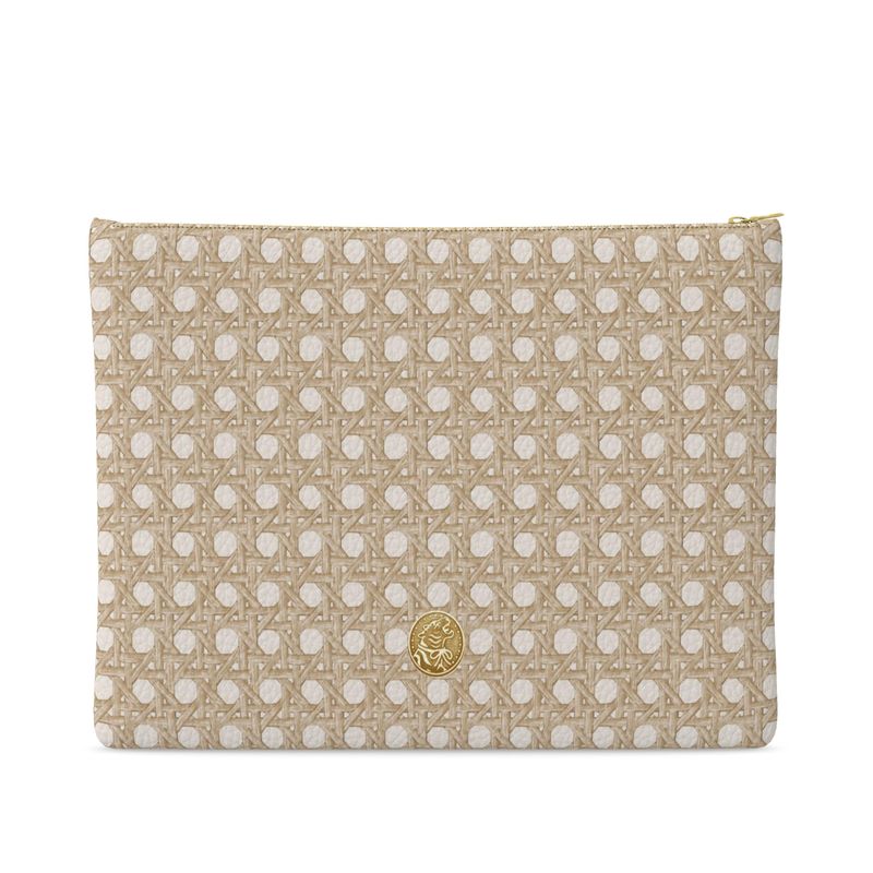 Medium Leather Pouch, CHOOSE YOUR MONOGRAM CANNAGE BLONDE