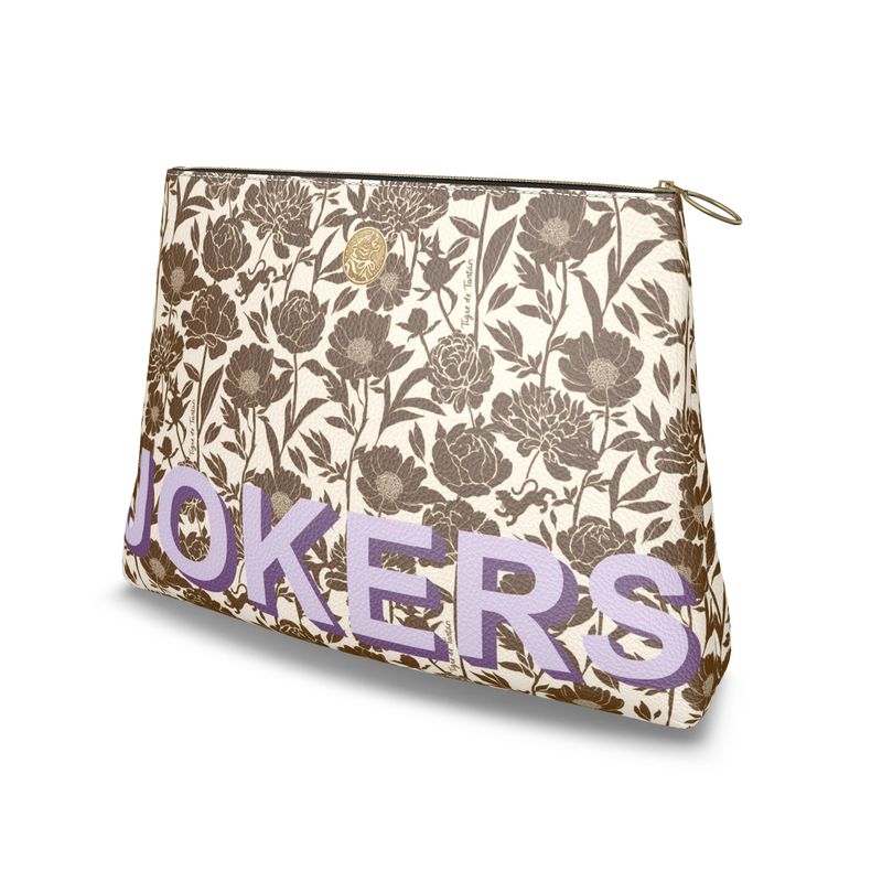 Roomy Leather Mahjong Tile Bag, JOKERS COCONUT PEONY