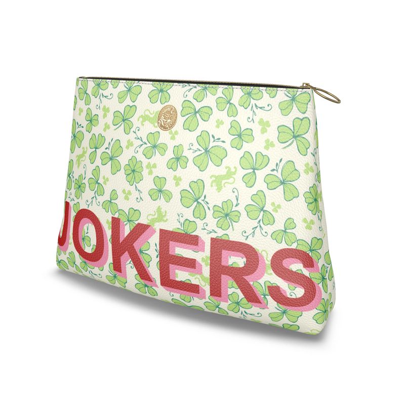 Roomy Leather Mahjong Tile Bag, JOKERS CLOVER