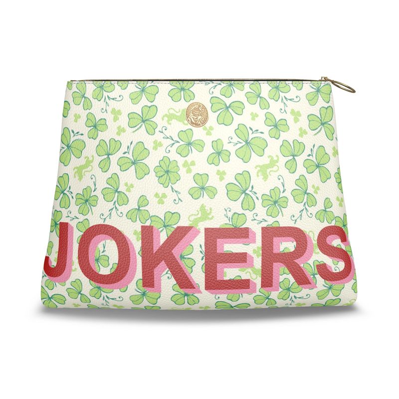 Roomy Leather Mahjong Tile Bag, JOKERS CLOVER