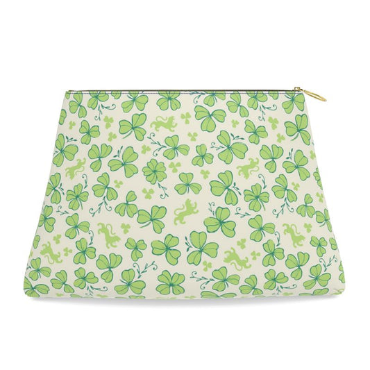 Roomy Leather Pouch, CLOVER