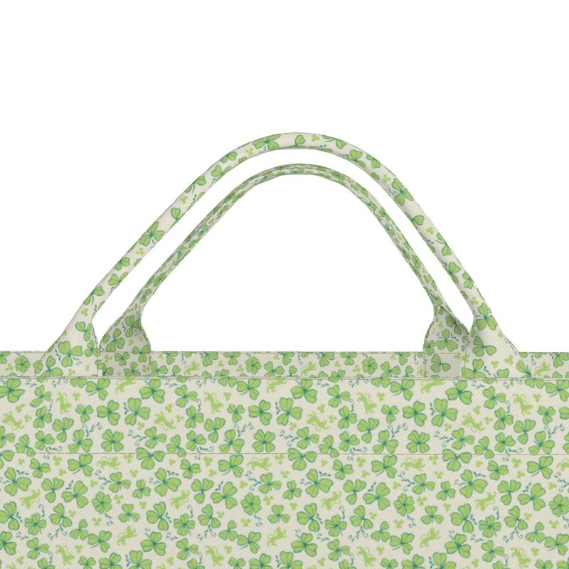 Jumbo Slouchy Denim Tote, MAHJ BABY CLOVER