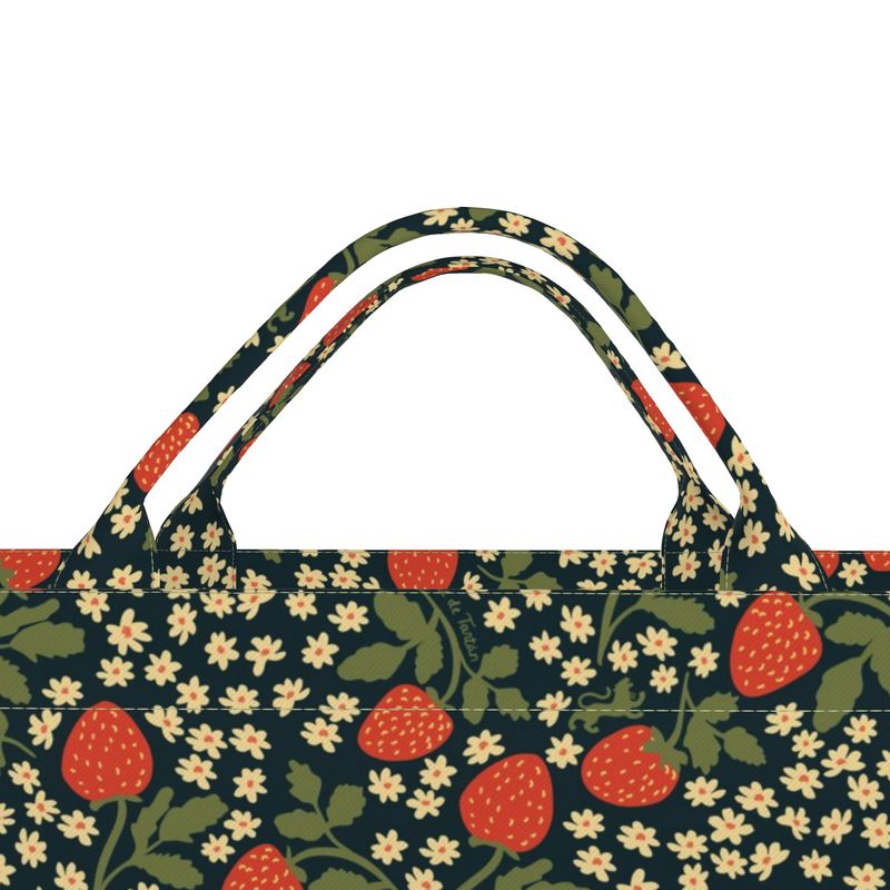 Jumbo Slouchy Denim Tote, MAHJ BABY STRAWBERRY