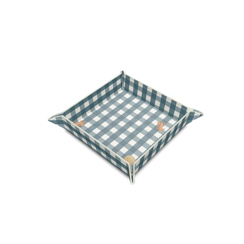 Leather Snap Tray, CRITTER PLAID SMALL