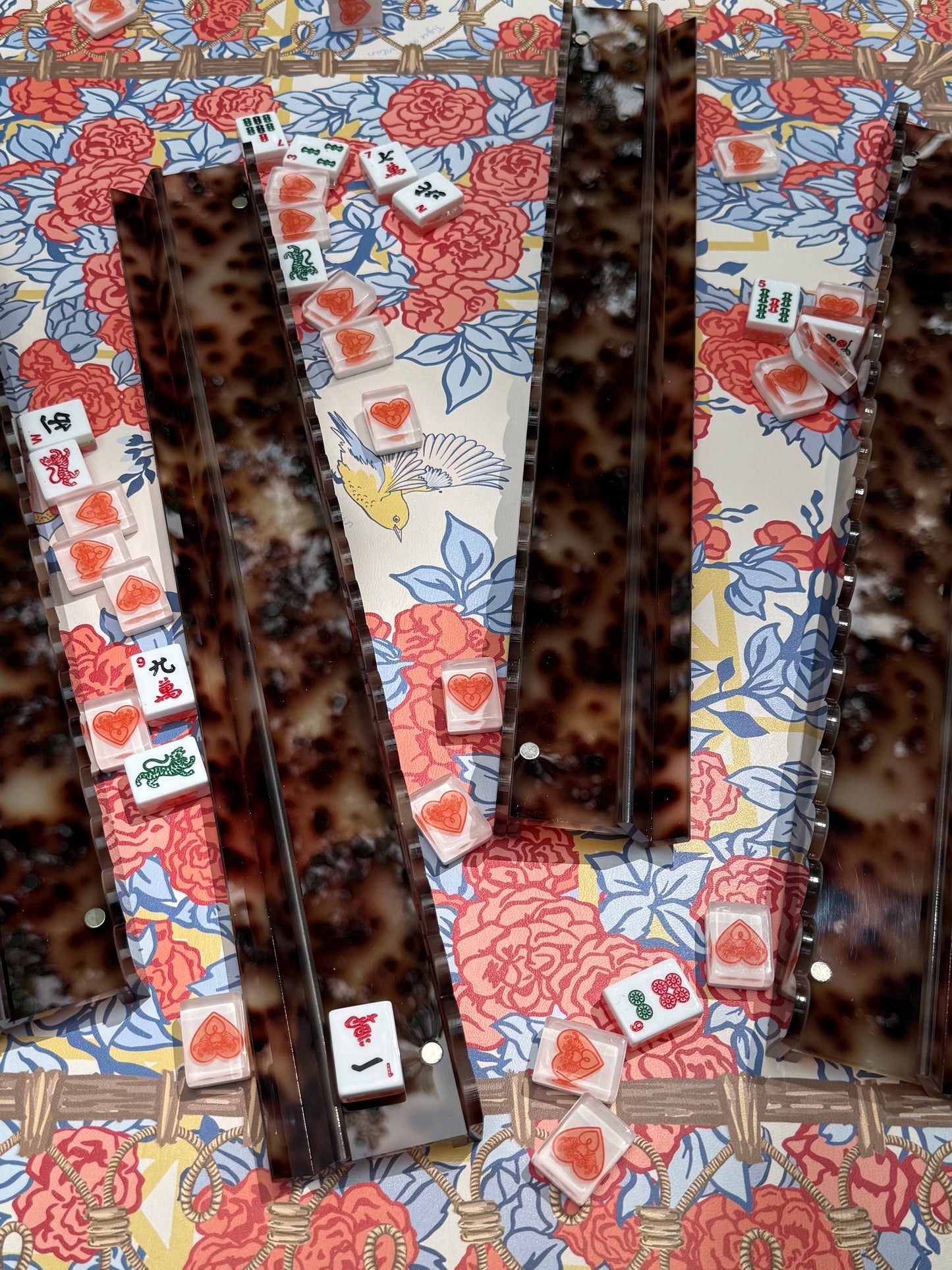 Mahjong Gaming Mat, POP ART ROSES