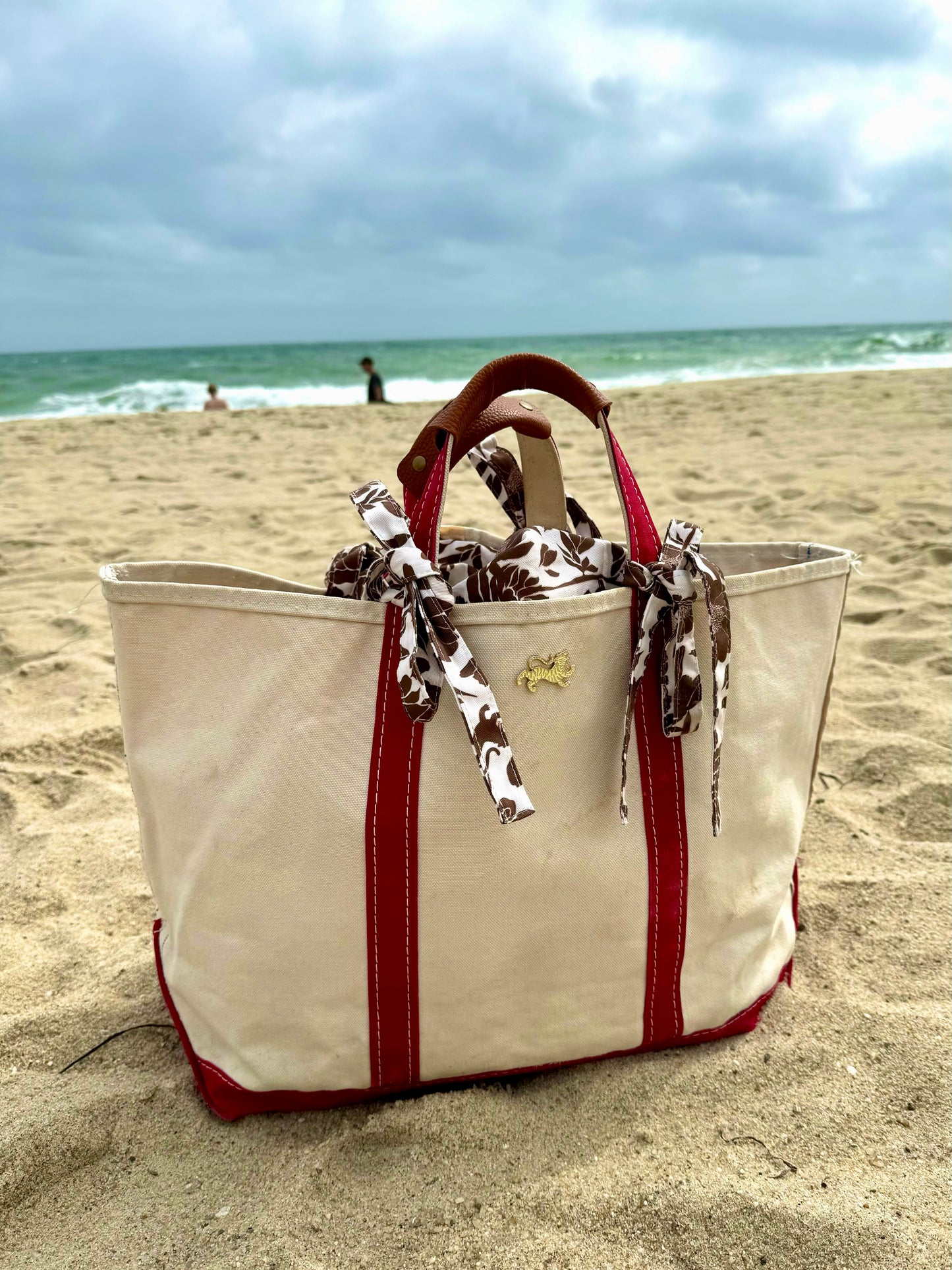 Vintage LL Bean Open Top Boat and Tote, Navy