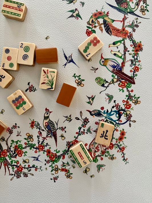 Katherine Hartman X Tigre de Tartán Mahjong Mat, BIRDSONG