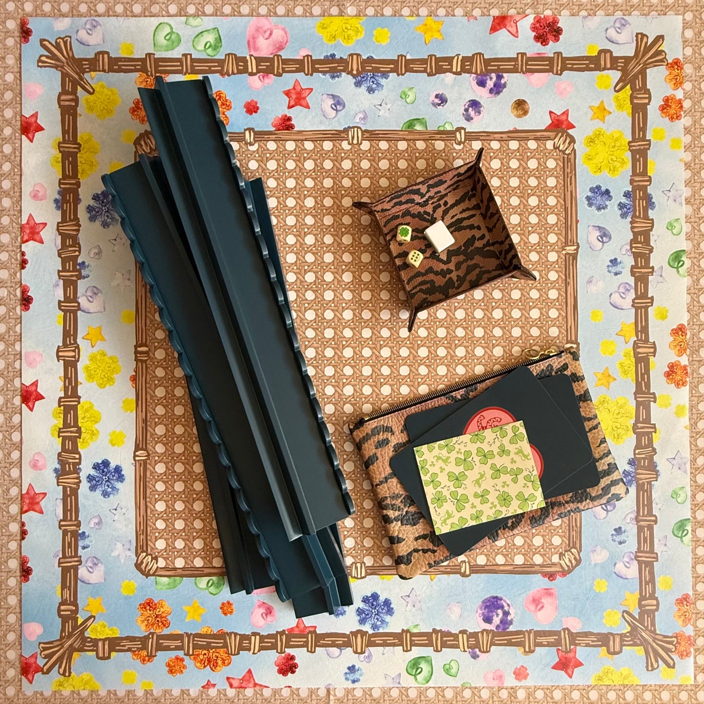 Mahjong Gaming Mat, STICKER BOOK